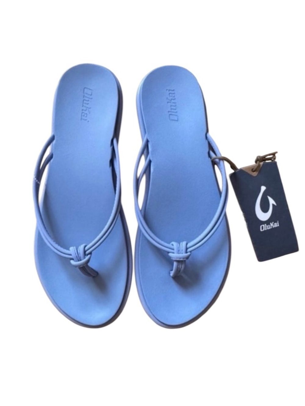 Olukai Aka Knot Flip Flop Women's Comfort Slippers Beach Sandal Cloud Blue NWT